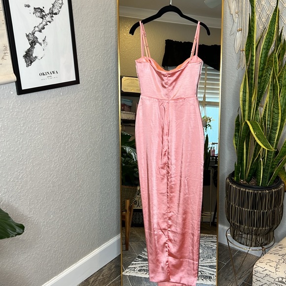 HOUSE OF CB 'Costanza' Bright Peach Maxi Dress NWOT - Picture 7 of 11